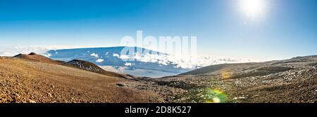 Blick vom Mauna Kea Summit auf die Big Island of Hawaii Stockfoto