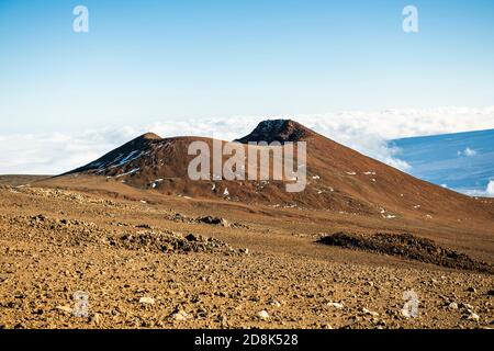 Blick vom Mauna Kea Summit auf die Big Island of Hawaii Stockfoto