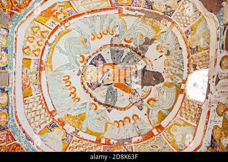 Höhlenmalerei in der Agacalti Kirche im Ihlara Tal in Kappadokien Stockfoto