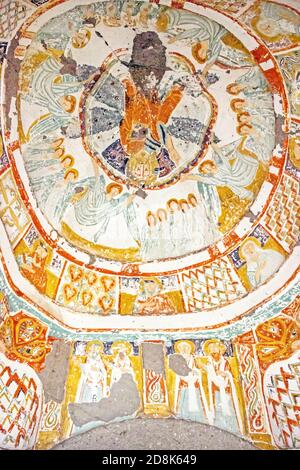 Höhlenmalerei in der Agacalti Kirche im Ihlara Tal in Kappadokien Stockfoto
