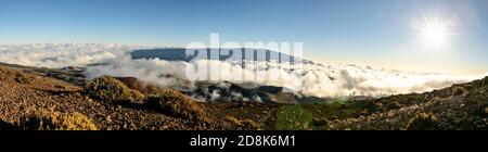 Blick vom Mauna Kea Summit auf die Big Island of Hawaii Stockfoto