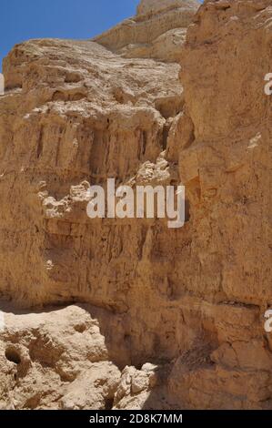 Wüste von Israel/Palästina, Wüstenberge, strahlender Sonnenschein Stockfoto