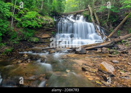 Wagner Falls, bei Munising, Michigan, USA, von Dominique Braud/Dembinsky Photo Assoc Stockfoto