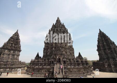 Hinduistischer Prambanan-Tempelkomplex in Indonesien Stockfoto