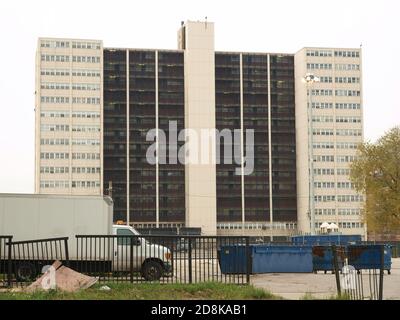 Archiv 2009 Ansicht des alten Caprini Green öffentlichen Wohnprojekt Turm in der Stadt Chicago Illinois. Der Turm wurde 2010 abgerissen. Stockfoto