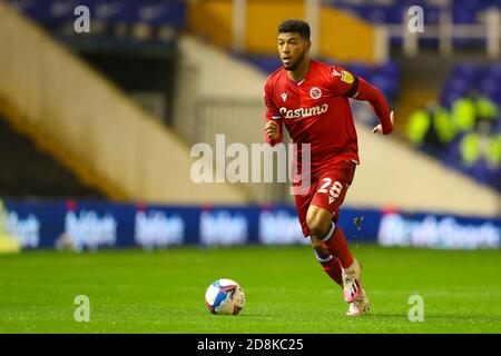 Birmingham, Großbritannien. Oktober 2020. Josh Laurent von Reading während des Sky Bet Championship Matches zwischen Coventry City und Reading in St Andrews, Birmingham, England am 30. Oktober 2020. Foto von Nick Browning/Prime Media Images. Kredit: Prime Media Images/Alamy Live Nachrichten Stockfoto