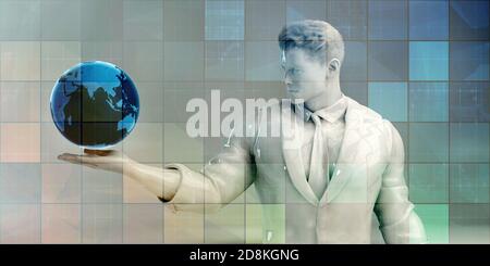 Globale medizinische Netzwerk für Technologie Lösungen Kunst Stockfoto