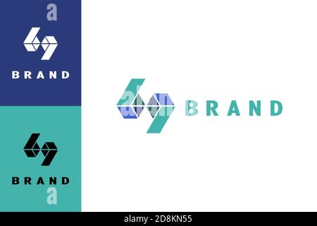 Box 3D Buchstaben BP-Logo Stock Vektor