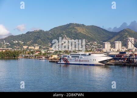 08 JAN 2020 - Hafen von Spanien, Trinidad und Tobago - die Fähre zwischen Trinidad und Tobago Stockfoto