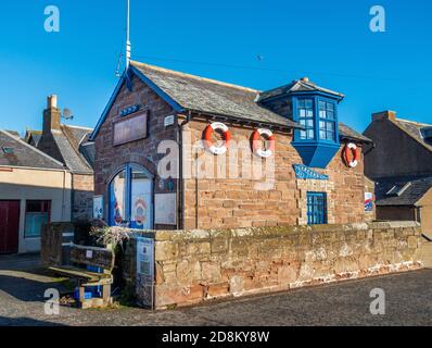 Das Maggie Law Maritime Museum im malerischen Fischerdorf Gourdon in Aberdeenshire, Schottland, Großbritannien Stockfoto