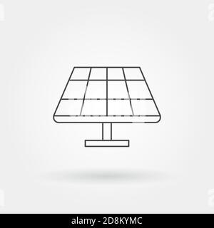 Solarpanel einzelne isolierte Symbol mit moderner Linie oder Umriss Stil Stock Vektor