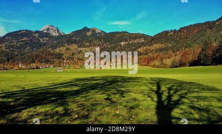 Herbstsaison in der südlichen Region Deutschlands Stockfoto