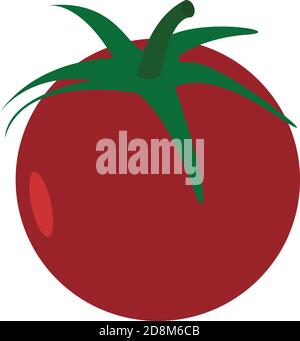 Vektor Illustration einer einzelnen Kirsche Tomate Stock Vektor