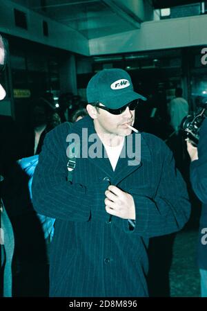 Besetzung der TV-Serie "Freunde" Ankunft am Flughafen Heathrow März 1998 Stockfoto