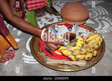 Bengalische Hochzeitsvorbereitung Stockfoto