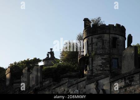 Neue Calton Gräberfeld, Edinburgh, Schottland. Stockfoto