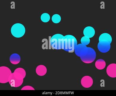 Bokeh-Lichteffekt auf Hintergrund in hellen Neonfarben Stockfoto