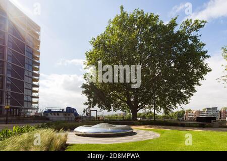 Riverlight Quay Apartments Gebäude und öffentlichen Bereich Stockfoto