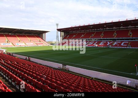 BARNSLEY, ENGLAND. 31. OKTOBER EIN Fan frei Oakwell vor dem Sky Bet Championship Spiel zwischen Barnsley und Watford in Oakwell, Barnsley am Samstag 31. Oktober 2020. (Kredit: Emily Moorby - MI News) Kredit: MI Nachrichten & Sport /Alamy Live Nachrichten Stockfoto