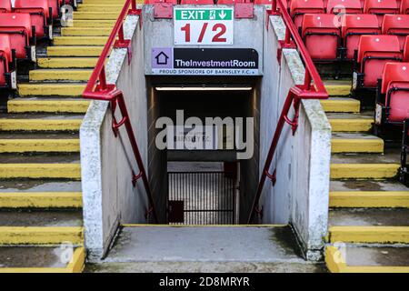 BARNSLEY, ENGLAND. 31. OKTOBER EIN Fan frei Oakwell vor dem Sky Bet Championship Spiel zwischen Barnsley und Watford in Oakwell, Barnsley am Samstag 31. Oktober 2020. (Kredit: Emily Moorby - MI News) Kredit: MI Nachrichten & Sport /Alamy Live Nachrichten Stockfoto