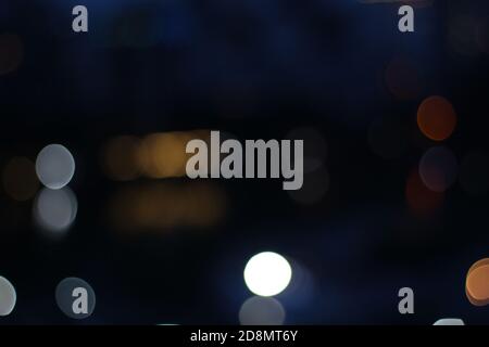 Die schönen Bokeh Lichter in der Nacht. Stockfoto