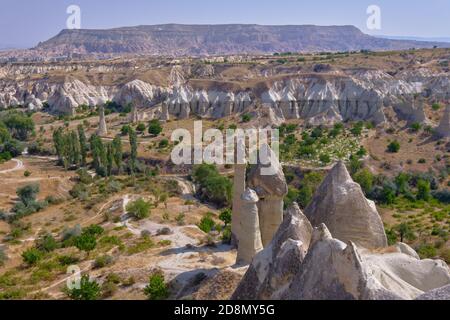 Cappadocia Love Valley Landscape, Türkei Stockfoto