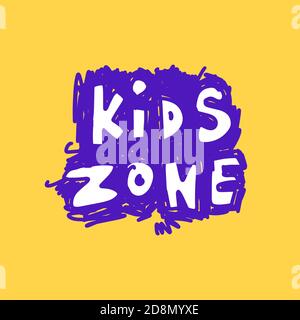 Symbol für Kinderzone. Handwriting font. Stock Vektor