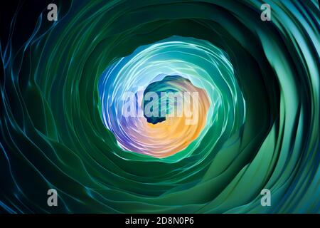 3D-Rendering von abstrakten Farbhintergrund, wellige Textur, dunkle farbige Oberfläche, eine Umgebung ähnlich Höhle Stockfoto