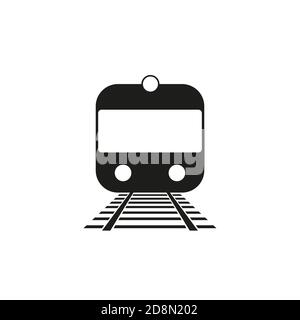 U-Bahn, U-Bahn, S-Bahn Symbol monochrom. Isoliert auf Weiß. Stockfoto