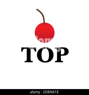 Illustration des Saying Cherry on Top Stockfoto