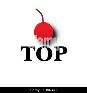 Illustration des Saying Cherry on Top Stockfoto