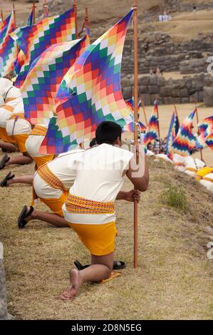 Warachikuy Festival, Sacsayhuaman, Cuzco Stockfoto