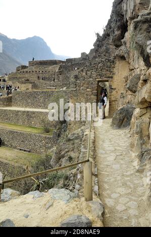 Terraces, Ollantaytambo, Peru Stockfoto