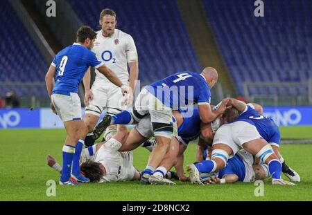 Stadio Olimpico, rom, Italien, 31 Oct 2020, Ruck Italien während Italien gegen England, Rugby Six Nations Spiel - Credit: LM/Luigi Mariani/Alamy Live News Stockfoto