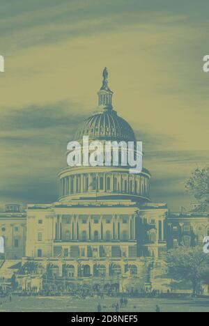 Blick auf das US Capital Building in Washington D.C. USA Stockfoto