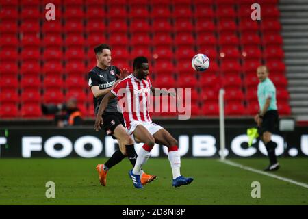 Stoke on Trent, Großbritannien. 31. Okt, 2020. Während des EFL Sky Bet Championship Matches zwischen Stoke City und Rotherham United im bet365 Stadium, Stoke-on-Trent, England am 31. Oktober 2020. Foto von Jurek Biegus. Nur redaktionelle Verwendung, Lizenz für kommerzielle Nutzung erforderlich. Keine Verwendung bei Wetten, Spielen oder Veröffentlichungen einzelner Vereine/Vereine/Spieler. Kredit: UK Sports Pics Ltd/Alamy Live Nachrichten Stockfoto