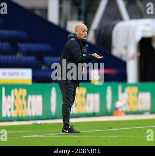 Alex Neil, Manager von Preston North End, am Rande des Vorstostens Das Spiel Stockfoto