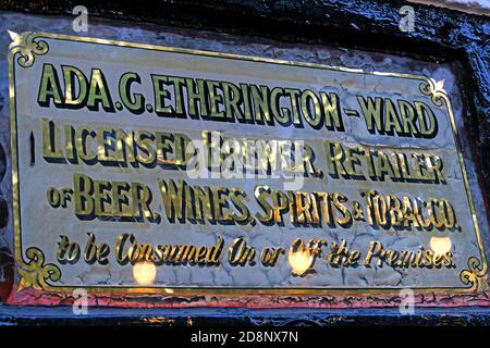 Ye Olde Trip to Jerusalem Pub Schild, Old Trip to Jerusalem Bar, Ancient Pub, Brewhouse Yard, 1, Nottingham, Nottinghamshire, NG1 6AD Stockfoto