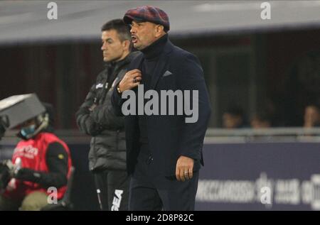 Bologna, Italien. 31. Okt, 2020. Während der italienischen Serie A Fußballspiel Bologna FC gegen Cagliari Calcio im Renato Dall'Ara Stadion in Bologna, Italien, 31. Oktober 2020. - Foto Michele Nucci /LM Kredit: Unabhängige Fotoagentur/Alamy Live Nachrichten Stockfoto