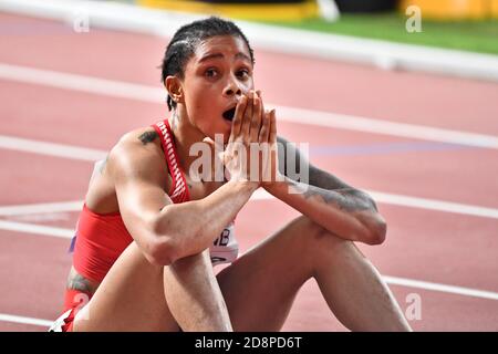 Salwa Eid Naser (Barhein). 400 Meter Goldmedaille. IAAF Leichtathletik-Weltmeisterschaften, Doha 2019 Stockfoto