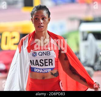 Salwa Eid Naser (Barhein). 400 Meter Goldmedaille. IAAF Leichtathletik-Weltmeisterschaften, Doha 2019 Stockfoto