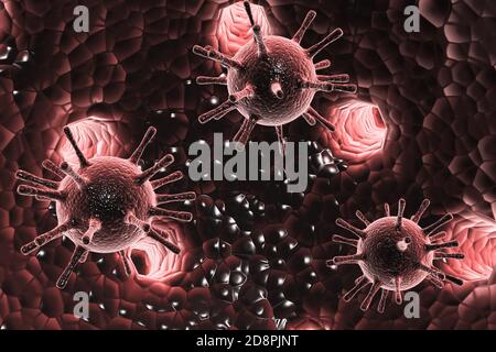 Konzeptuelle Darstellung von Viren Stockfoto