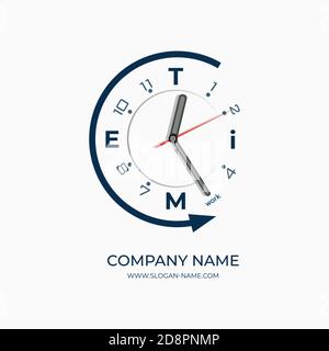 Logo Zeit Vektor Vektor Illustration Stock Vektor
