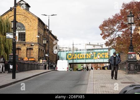 London Camden und entlang des Kanals Stockfoto