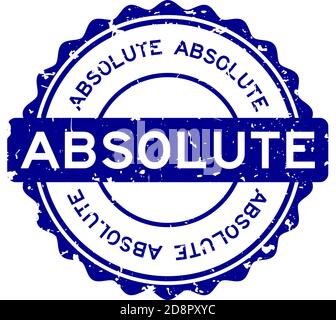 Grunge blau absolute Wort rund Gummi Siegel Stempel auf weiß Hintergrund Stock Vektor