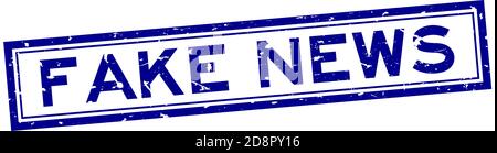 Grunge blau gefälschte Nachrichten Wort Gummi Geschäft Stempel auf Weißer Hintergrund Stock Vektor