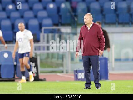 Rom, Italien. Oktober 2020. Eddie Jones (England) During Italy vs England, Rugby Six Nations match in rome, Italy, October 31 2020 Credit: Independent Photo Agency/Alamy Live News Stockfoto