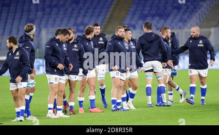 Rom, Italien. Oktober 2020. Italien während Italien gegen England, Rugby Six Nations Spiel in rom, Italien, Oktober 31 2020 Kredit: Unabhängige Fotoagentur/Alamy Live Nachrichten Stockfoto