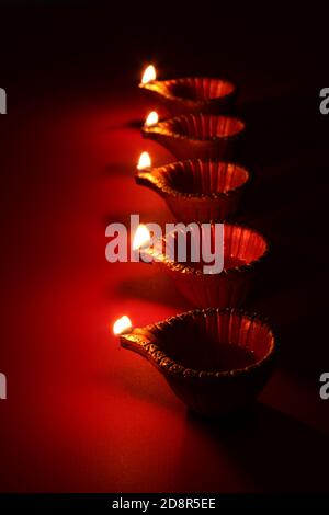 Schöne diwali Beleuchtung, selektiver Fokus. Stockfoto