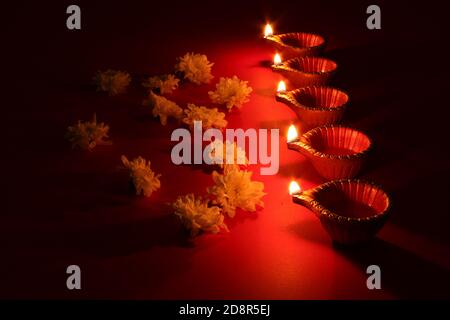 Schöne diwali Beleuchtung, selektiver Fokus. Stockfoto